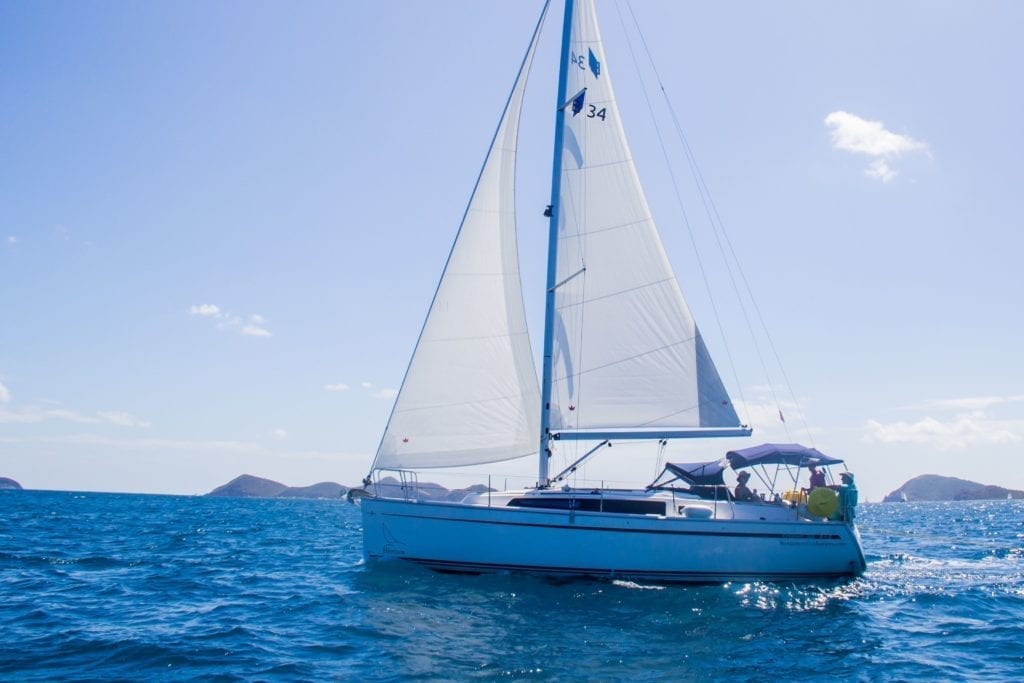 Bavaria 34 Monohull Maverick in the BVI