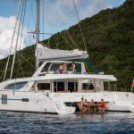Tranquility Crewed Matrix 76 Catamaran Charters for 12 guests Sailing the BVI.