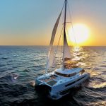 Aloia Crewed Alegria 67 Catamaran Charter Sailing in Greece