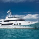 Remember When Christensen 162 Luxury Yacht Charter Anchored in the Bahamas