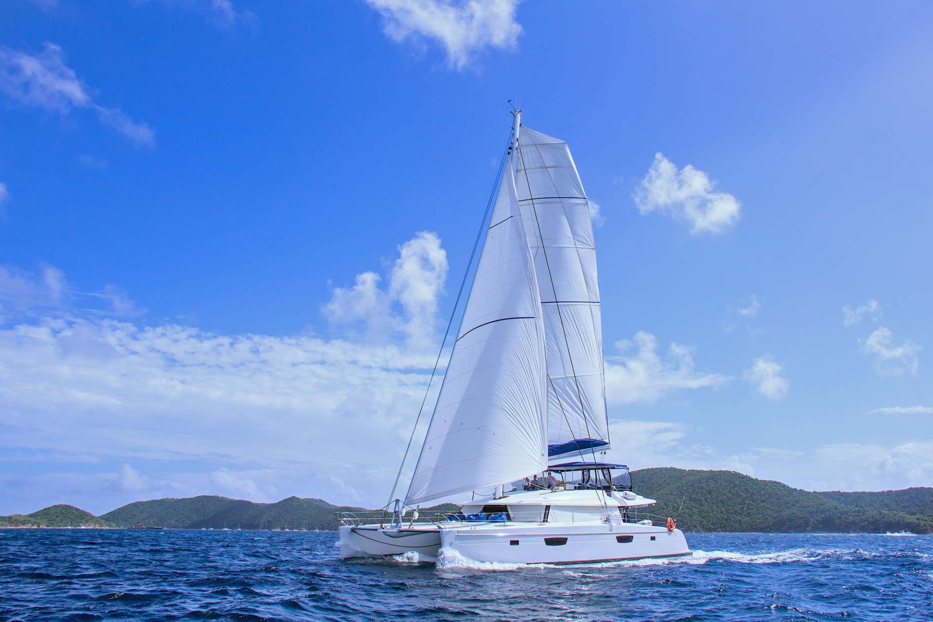 Nenne Crewed Victoria 67 Catamaran Charter Sailing the Caribbean