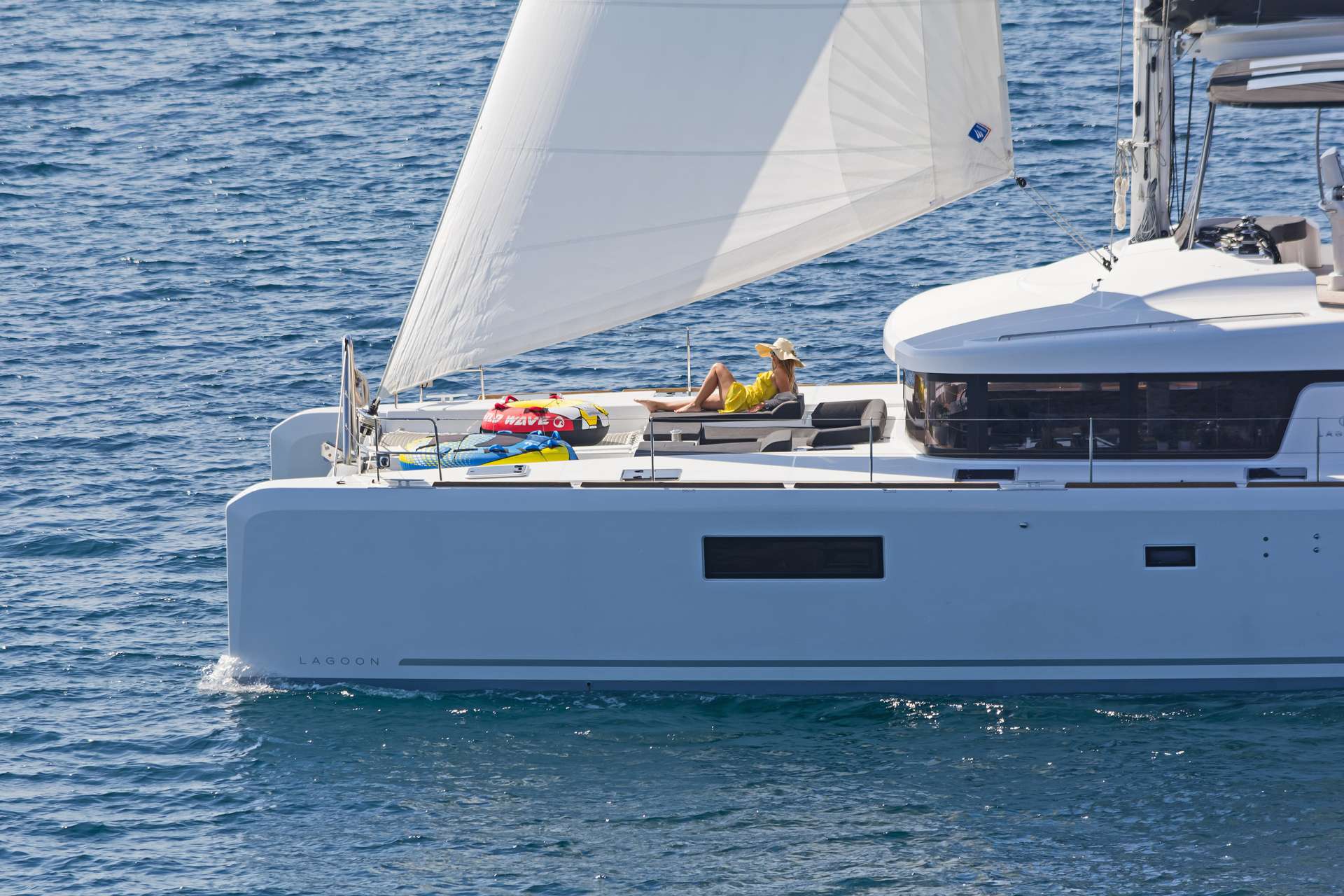 Summer Star Crewed Lagoon 52 Catamaran Charter Sailing in Greece