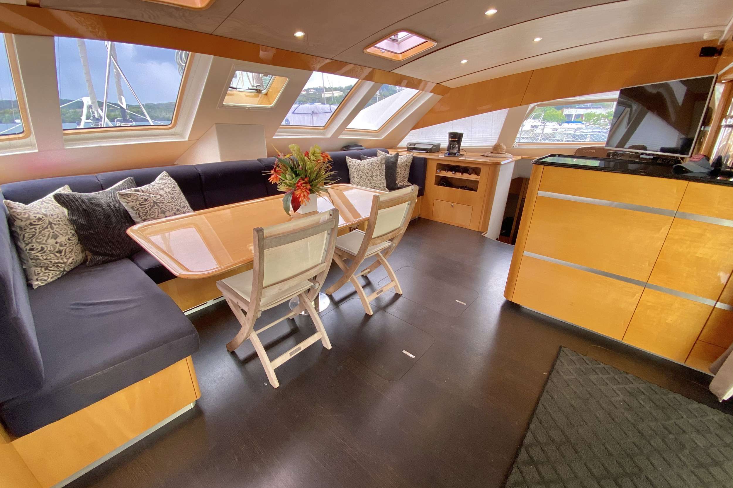 Tres Suenos Crewed Catamaran Main Salon