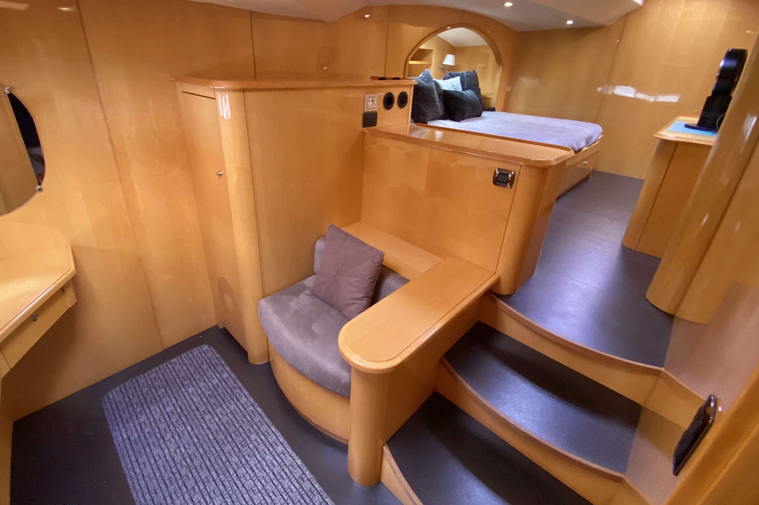Tres Suenos Crewed Catamaran Master Cabin Lounge