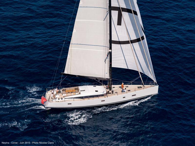 Neyina Crewed CNB 76 Yacht Charter Sailing in the Mediterranean