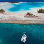 Joy Crewed Lagoon Seventy 7 Catamaran Charter Anchored in French Polynesia