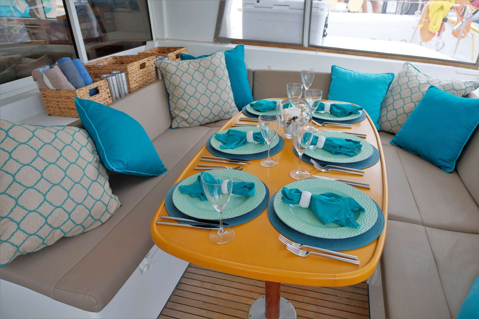 Azuria Crewed Lagoon 500 Catamaran Charters Outdoor Dining