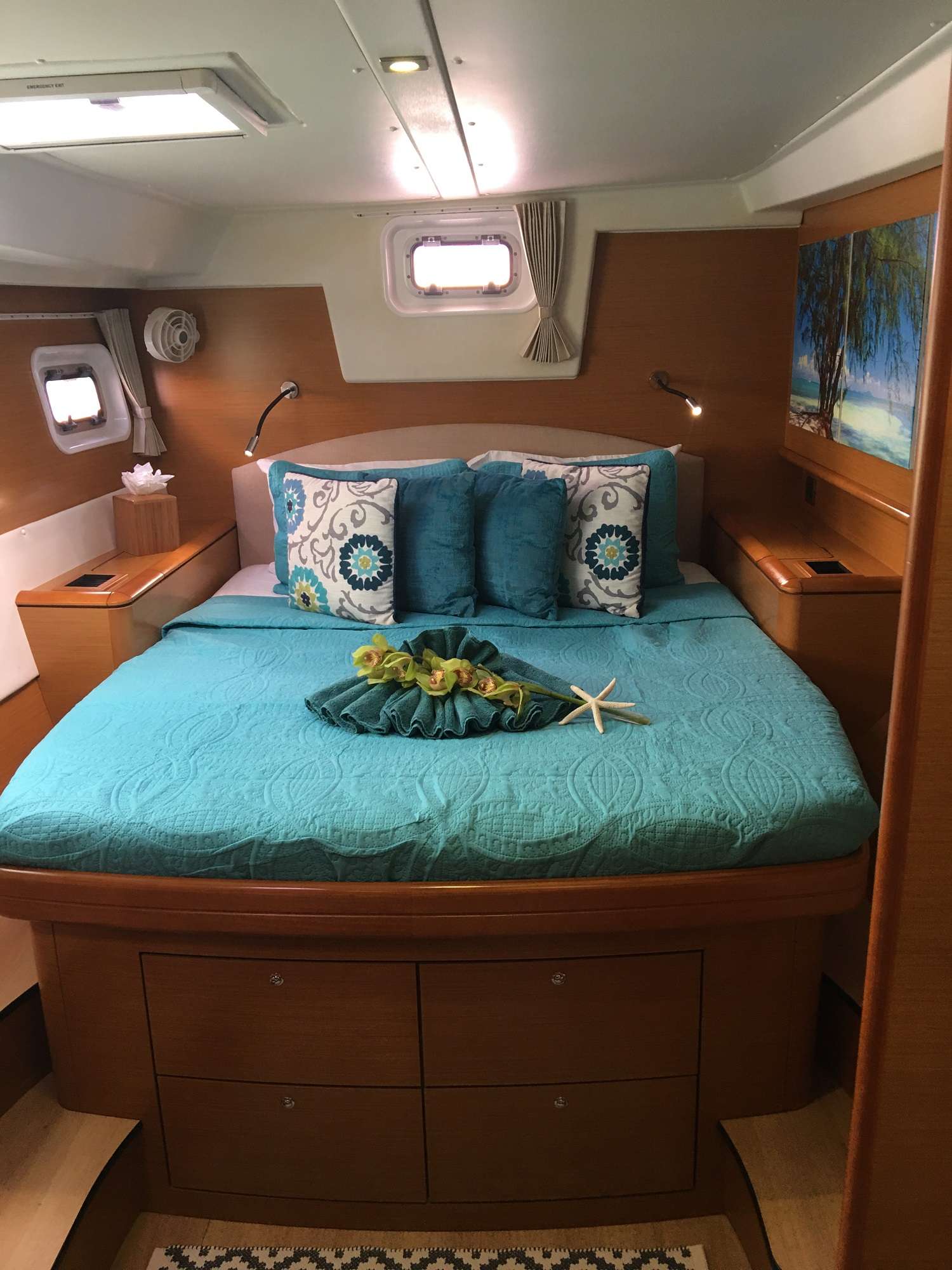 Azuria Crewed Lagoon 500 Catamaran Charters En Suite Queen Cabin