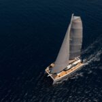 Aether Crewed Fountaine Pajot Alegria 67 Catamaran Charter Sailing Greece.
