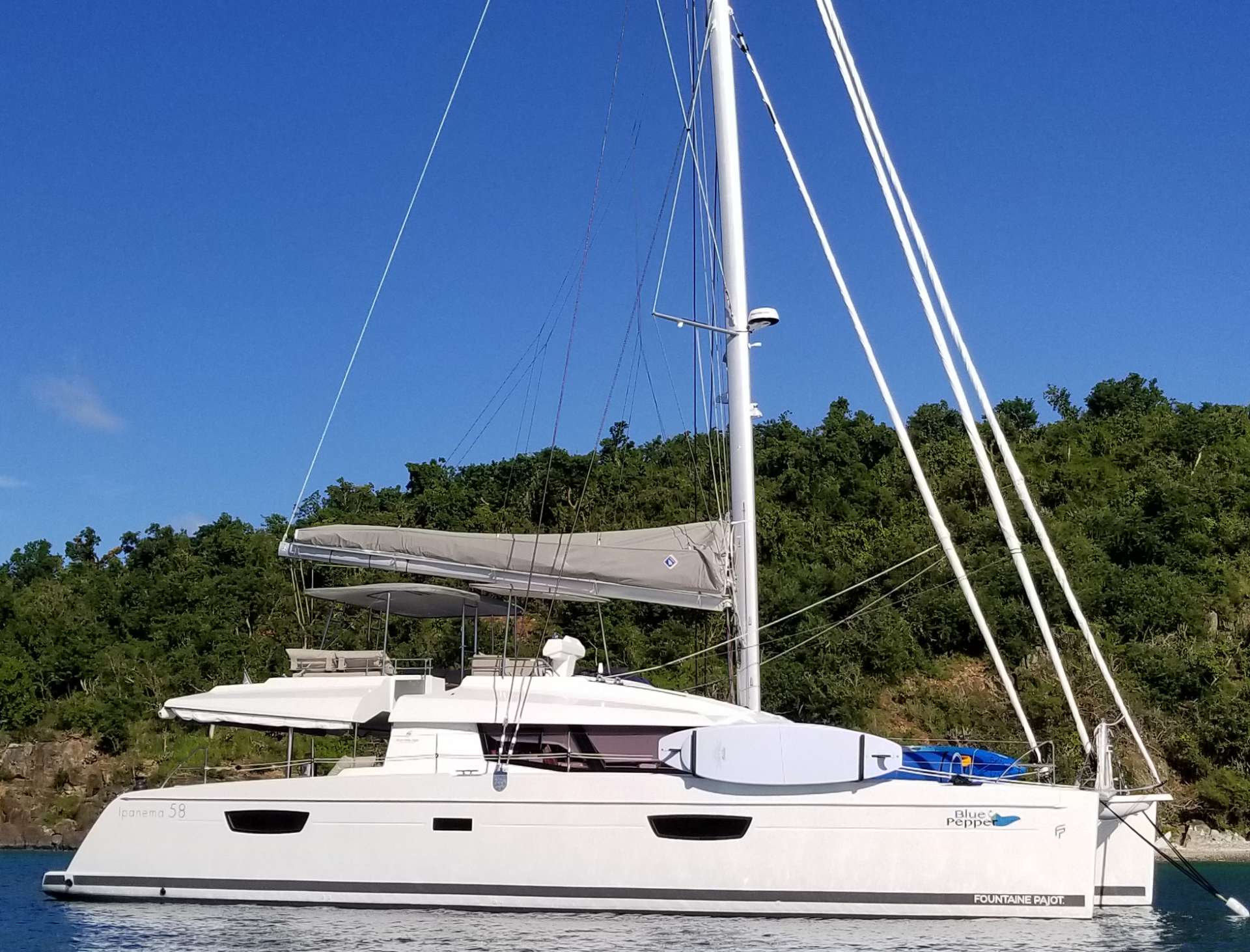 Blue Pepper Crewed Catamaran at Anchor