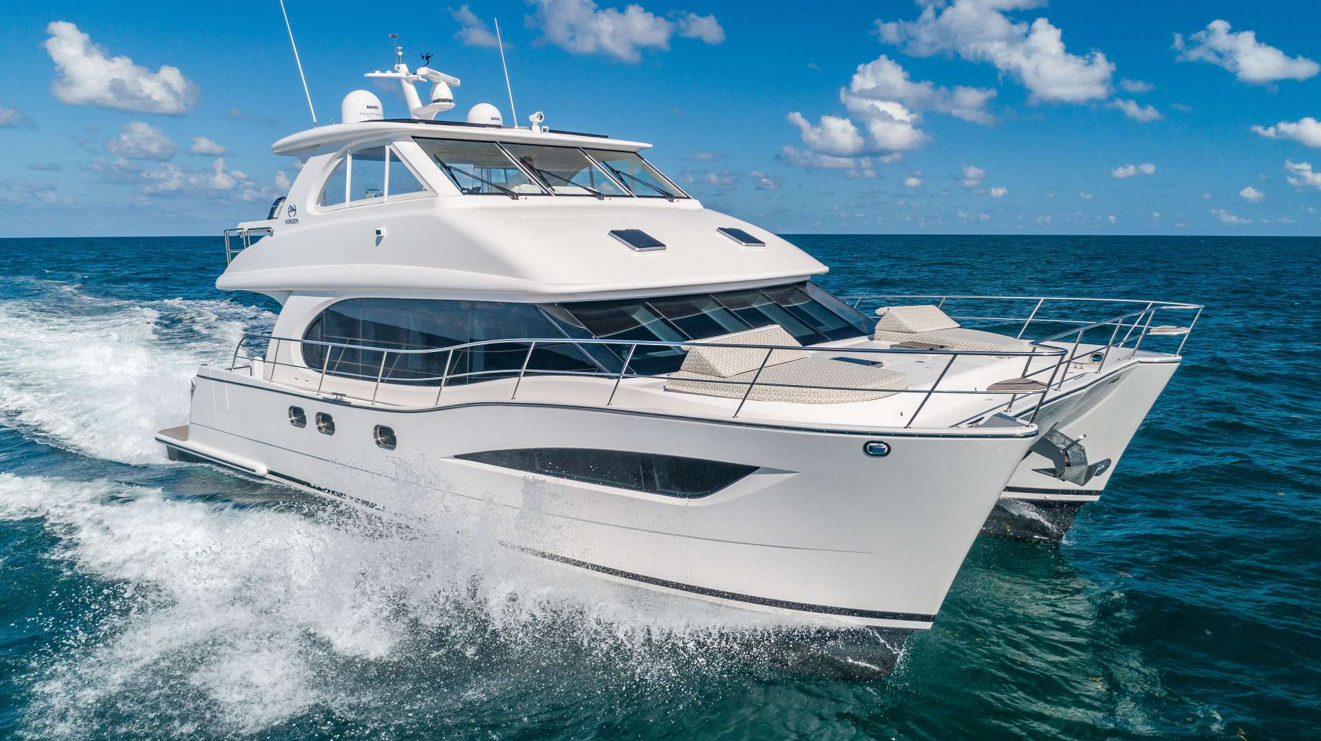 Mystic Soul Crewed Horizon 52 Powercat Charters in the BVI