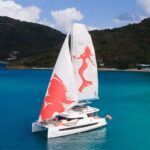 Big Nauti crewed Bali 5.4 catamaran charter sailing in the Virgin Islands