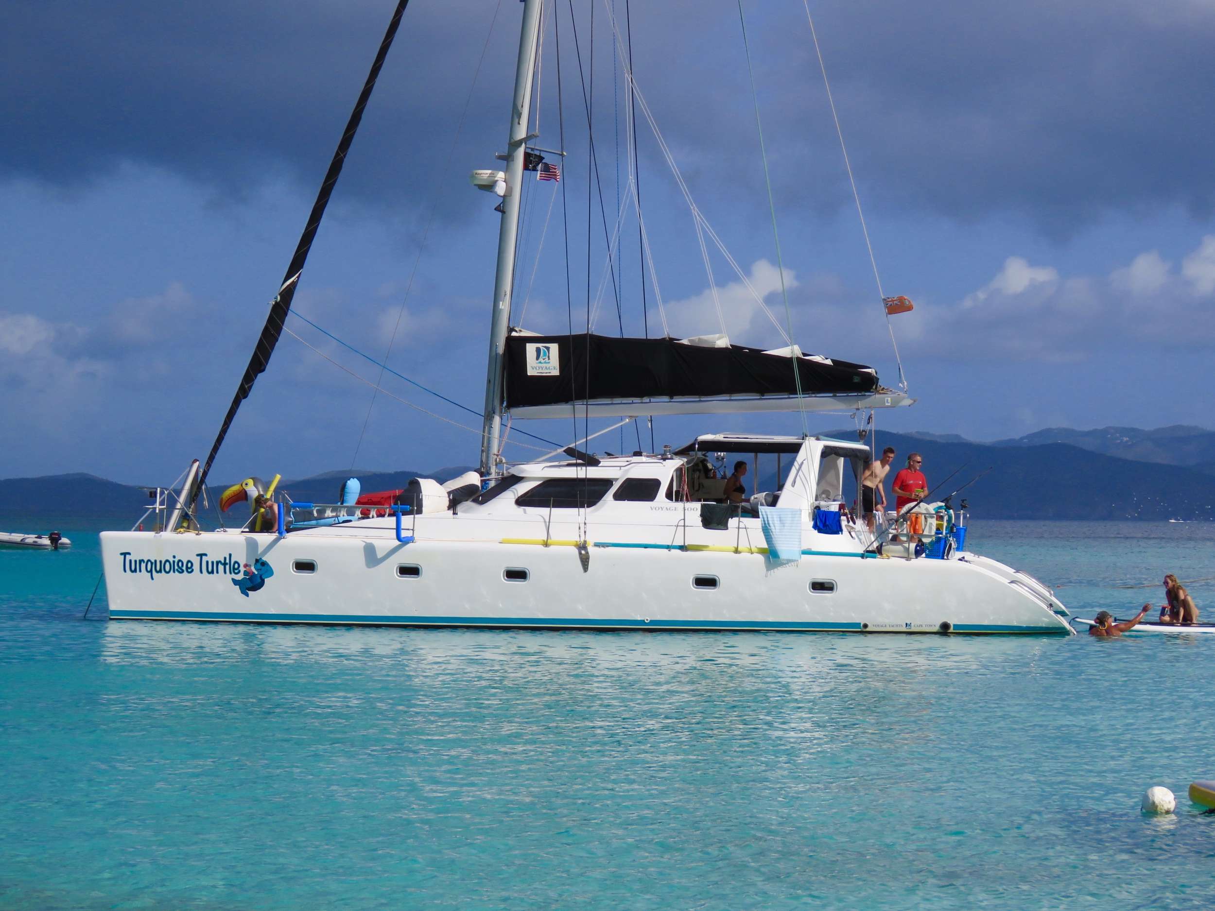 Turquoise Turtle Crewed Catamaran at Anchor