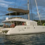 Copper Penny Crewed Lagoon 560 Catamaran Charters Sailing the BVI.