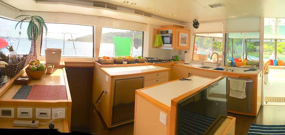 Copper Penny Crewed Catamaran Charters Main Salon