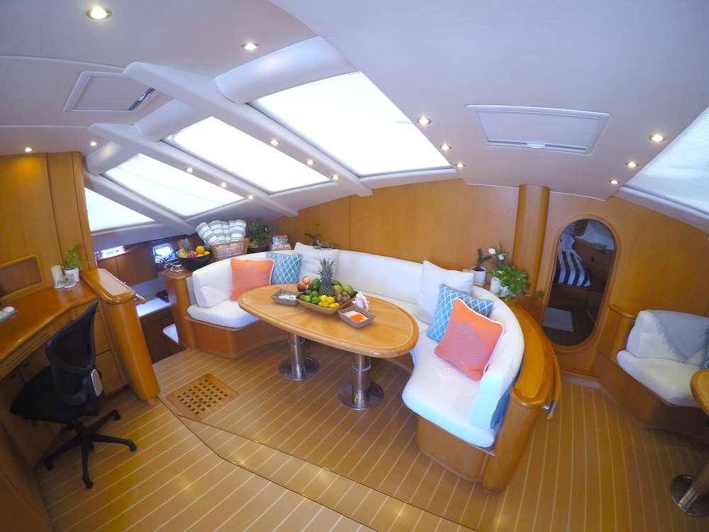 Kelea Crewed Catamaran Charters Salon Dining