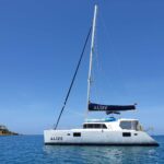 Alize Crewed Lagoon 440 Catamaran Charters Sailing the BVI.