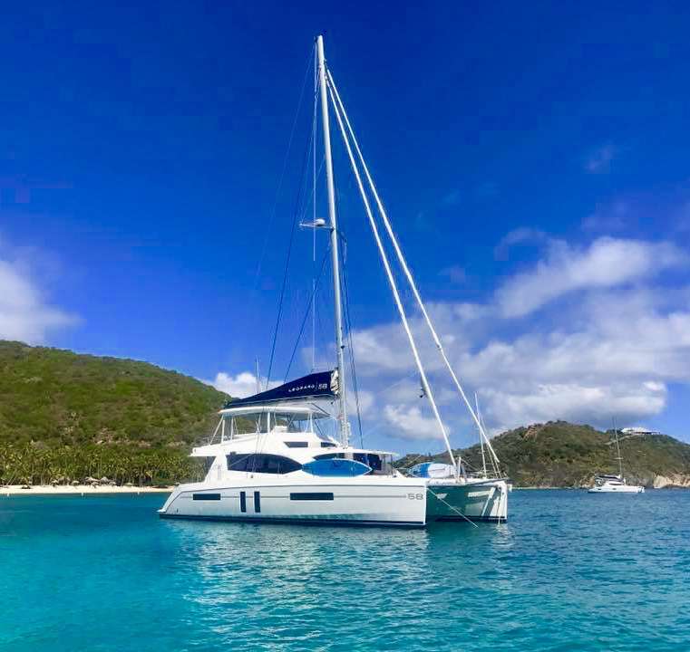 Something Wonderful Crewed Leopard 58 Catamaran Charters Sailing the BVI