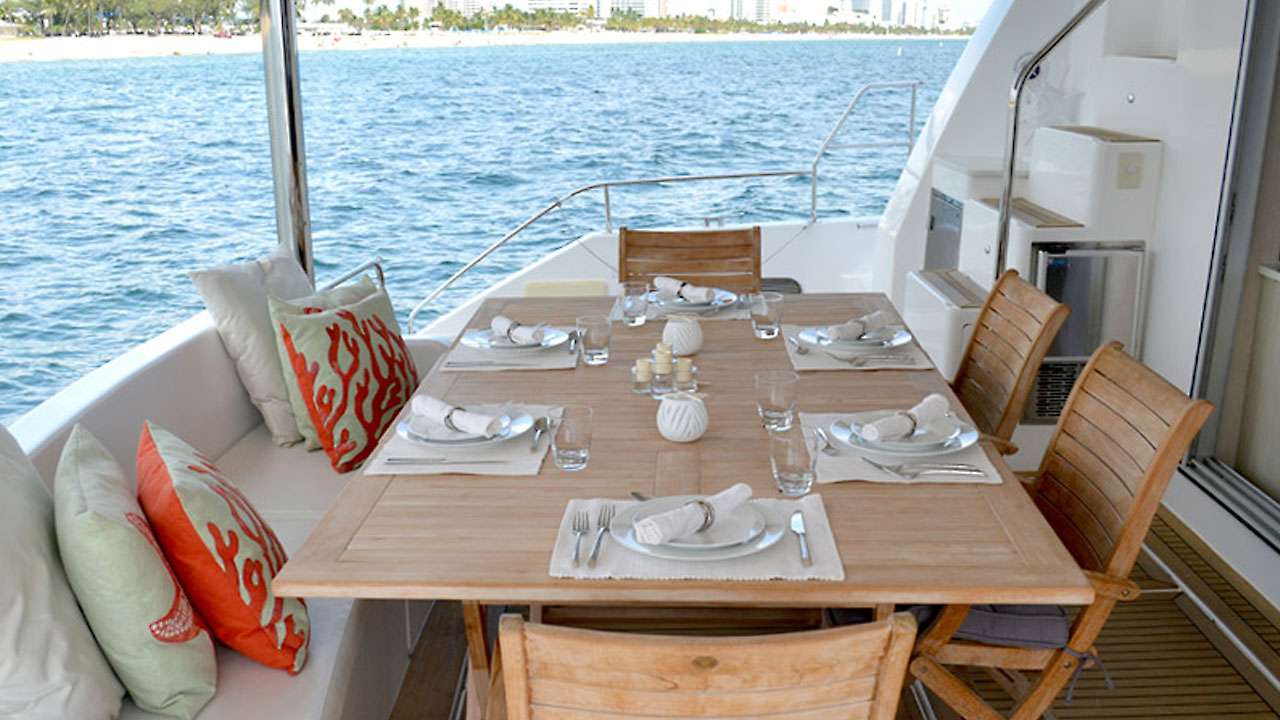 Something Wonderful Crewed Catamaran Charters Outdoor Dining