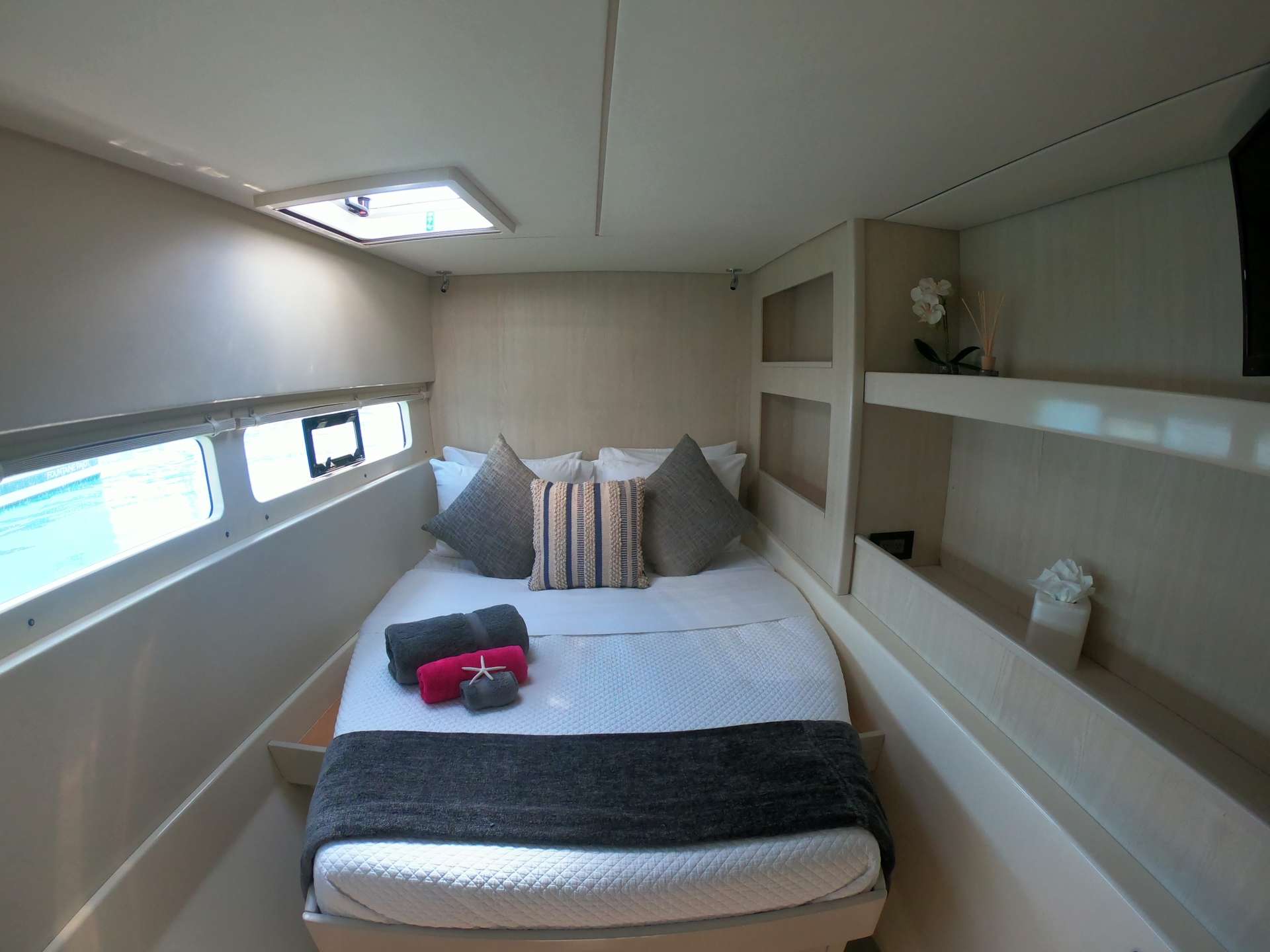 Something Wonderful Crewed Catamaran Charters En Suite Queen Cabin