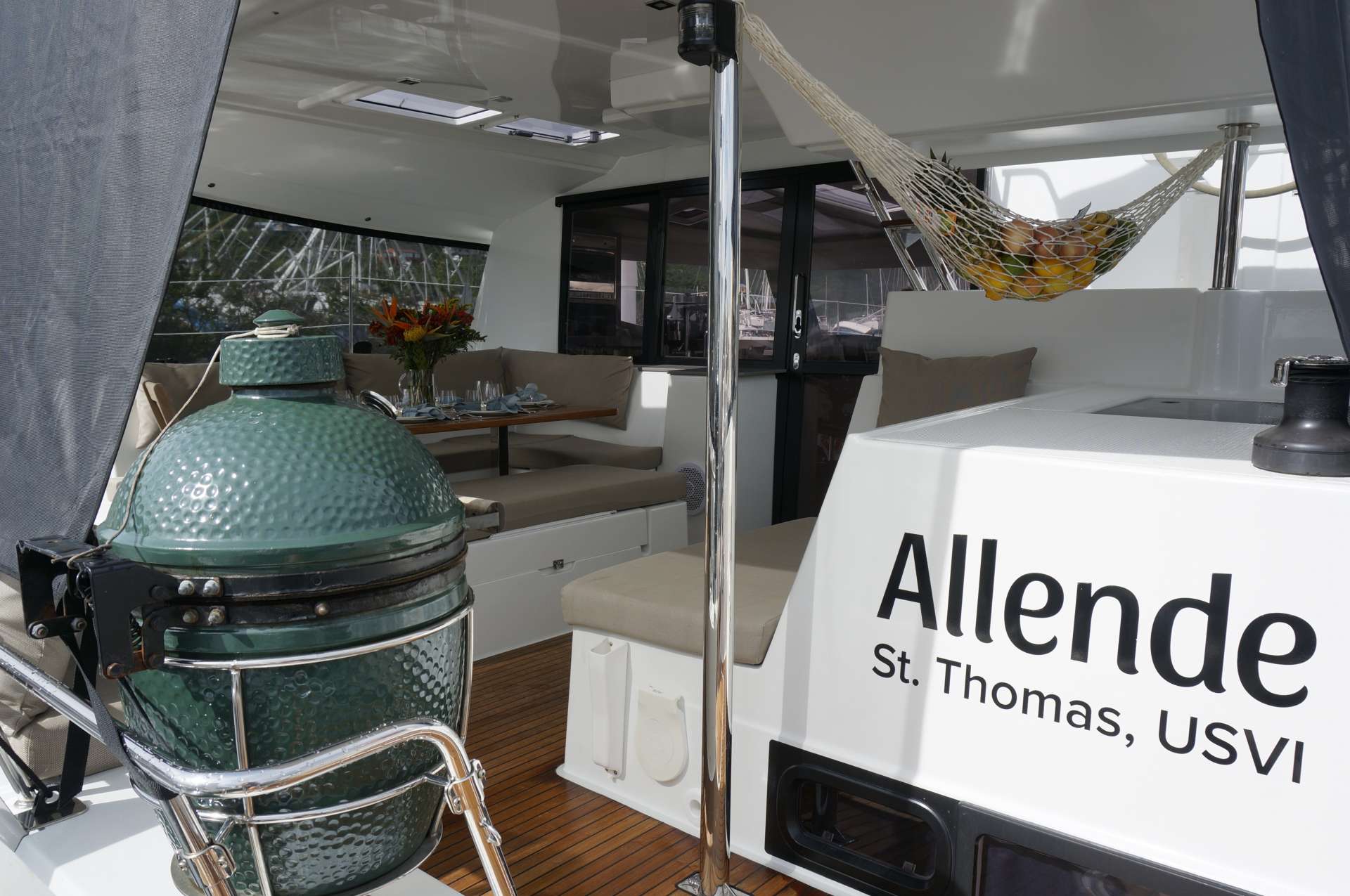 Allende Crewed Catamaran Charters Cockpit