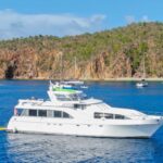 Prime Time Crewed Nordlund 88 Motoryacht Charters Cruising the BVI