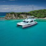 Somewhere Hot Crewed Leopard 51 Powercat Charters Cruising the BVI