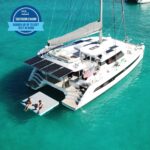 Southern Charm Crewed Catamaran Charter Anchored in the USVI