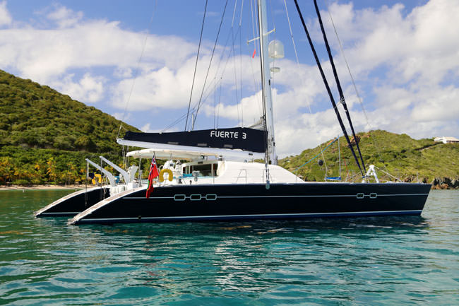 Fuerte 3 Crewed Lagoon 67 Catamaran Charters Sailing the BVI