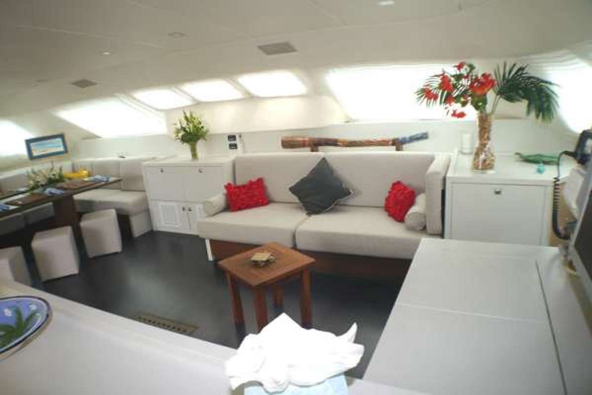 Fuerte 3 Crewed Catamaran Charters Main Salon