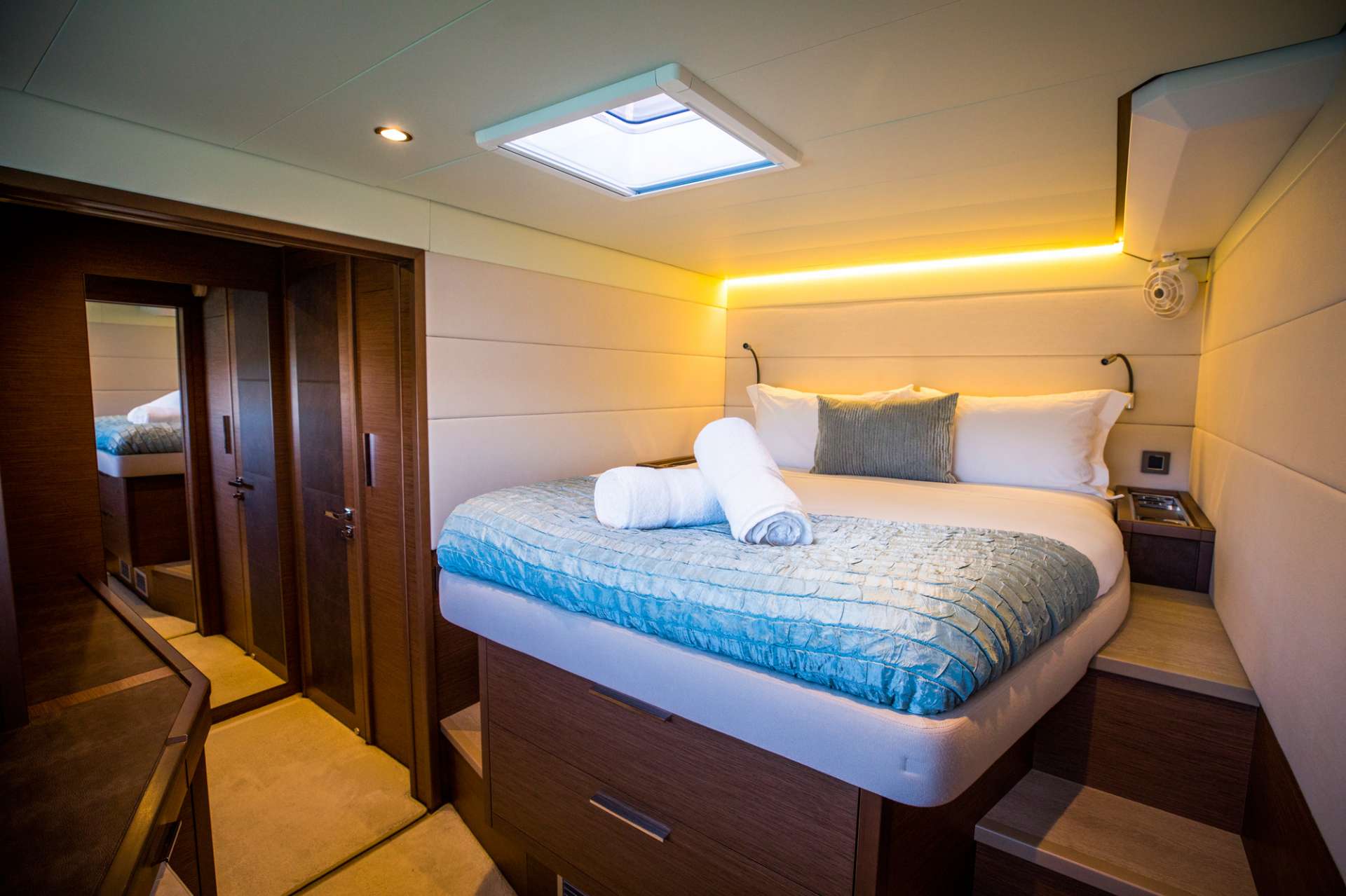 Lady Fiona Crewed Lagoon 62 Catamaran Charters En Suite Queen Guest Cabin