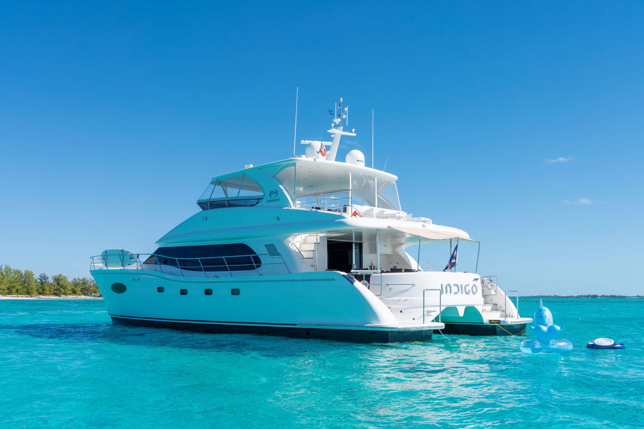 Indigo Crewed Powercat Charters in the Bahamas and BVI