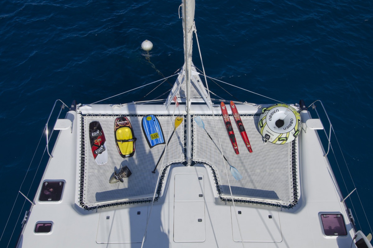 The Big Dog Crewed Catamaran Charters Trampolines
