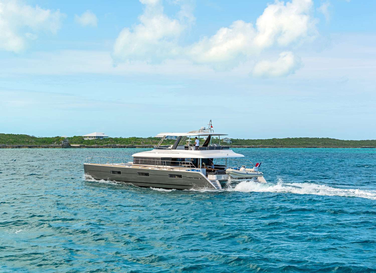 Ultra Lagoon 630 Powercat Crewed Charters Underway in the Virgin Islands