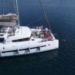 Namaste of Bali crewed Bali 5.4 catamaran charter on a mooring in Croatia