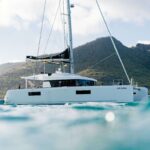 Akana crewed Lagoon 52 catamaran charter anchored in Croatia