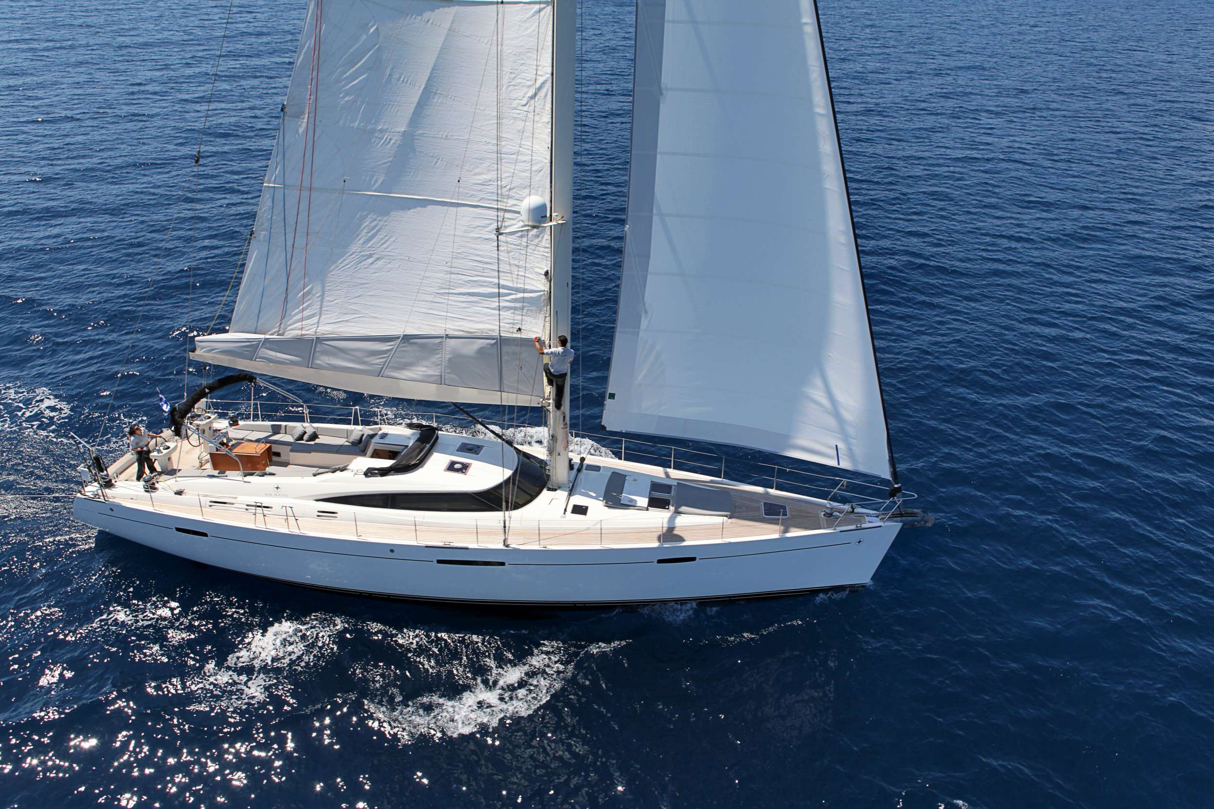 Shooting Star crewed Gianetti Star 64 yacht charter sailing in Greece