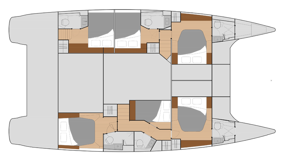 TMM Saba 50 Boomerang bareboat layout