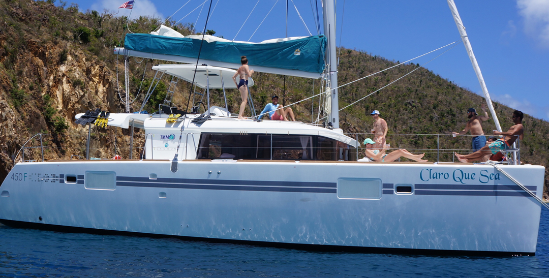 Lagoon 450 F Catamaran Claro Que Sea in the BVI