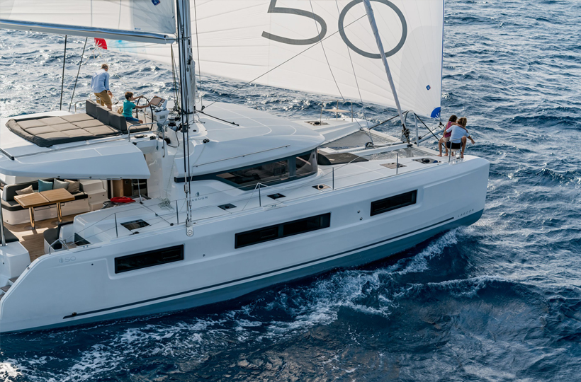 Lagoon 50 Catamaran Lone Star Lagoon in the BVI