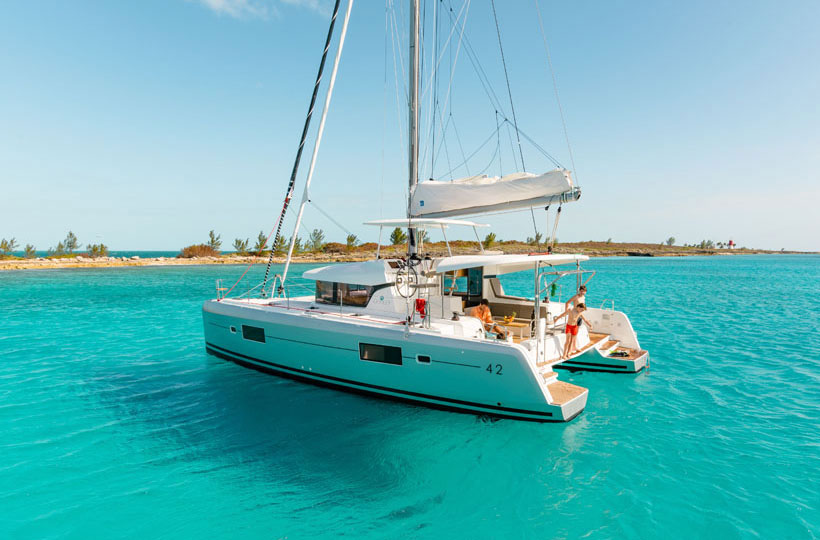 Lagoon 42 Catamaran Painted Falcon in the BVI