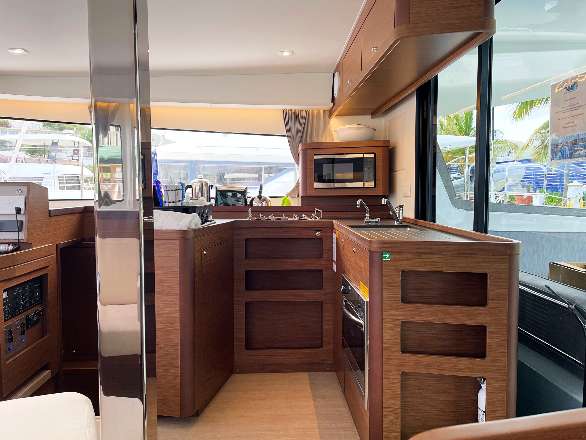 TMM Lagoon 42 Painted Falcon bareboat galley