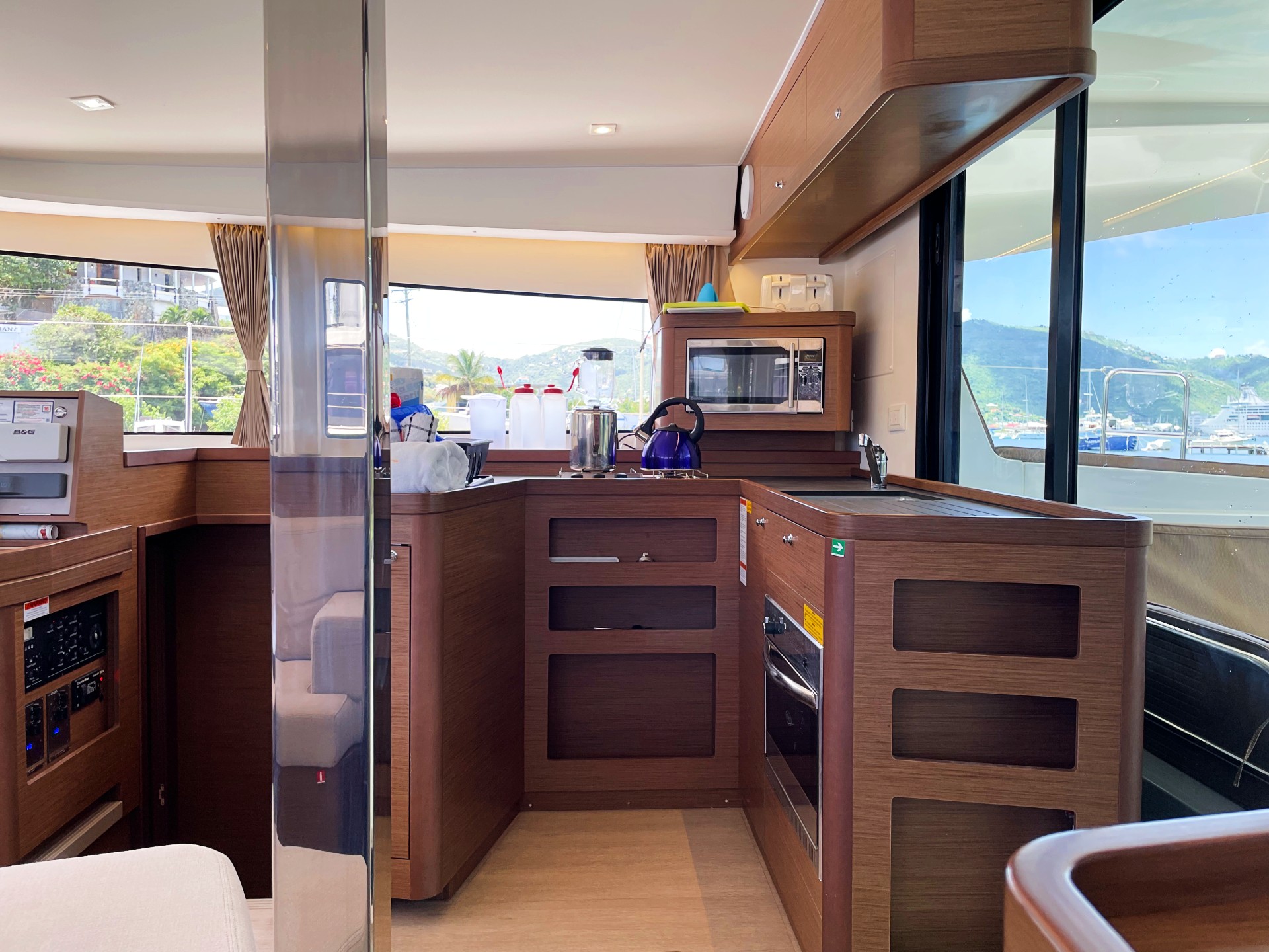 TMM Lagoon 42 Time Will Tell bareboat galley