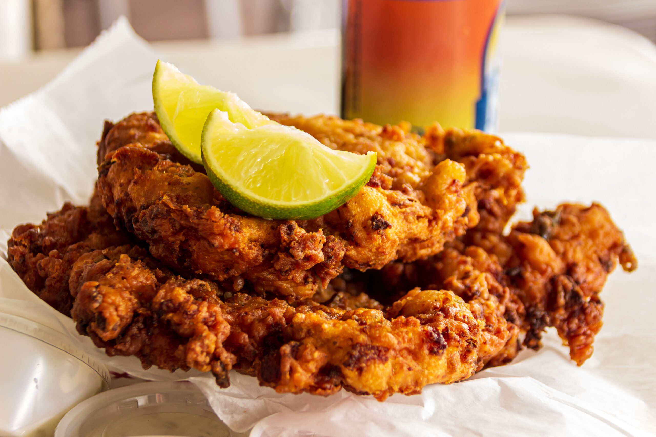 Conch fritters, a popular appetizer in the British Virgin Islands