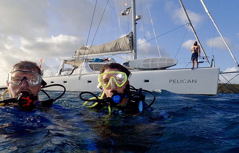 Pelican Crewed Voyage Catamaran diver