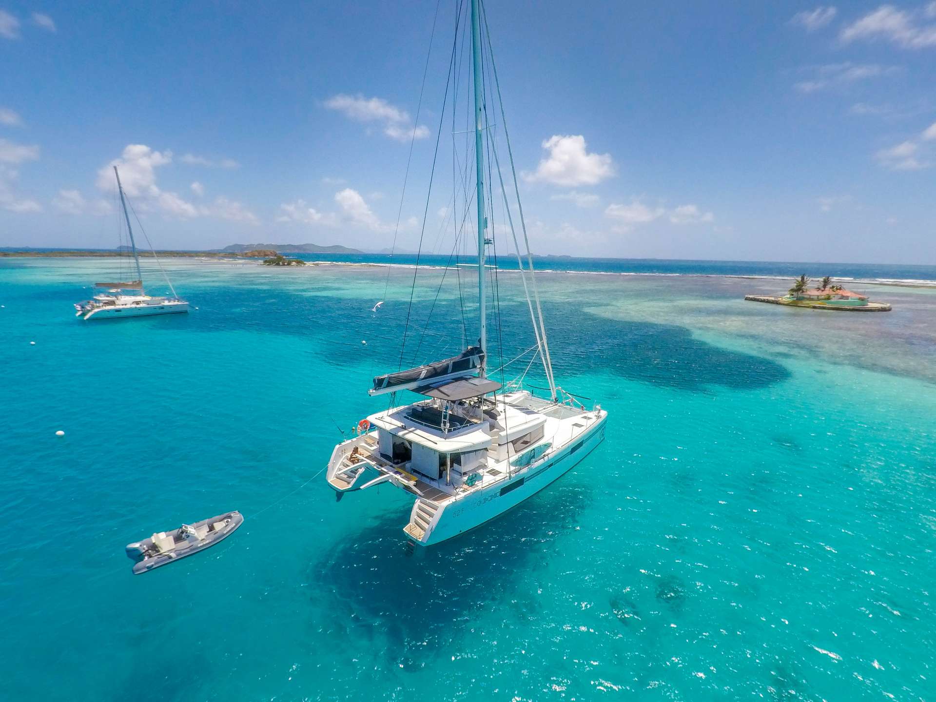 Oui Cherie Crewed Catamaran Secluded Anchorage