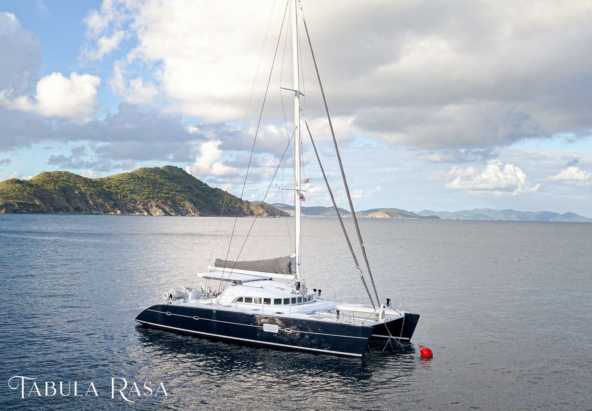 Tabula Rasa Crewed Catmaran at anchor