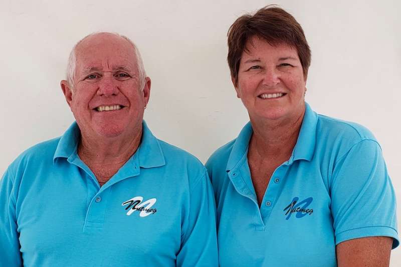 Nutmeg Crewed Catamaran Charters Captain John White and Chef Max White