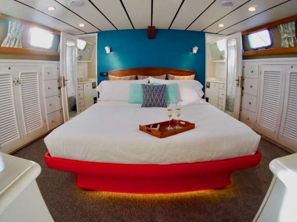 August Maverick Crewed Yacht Master Cabin