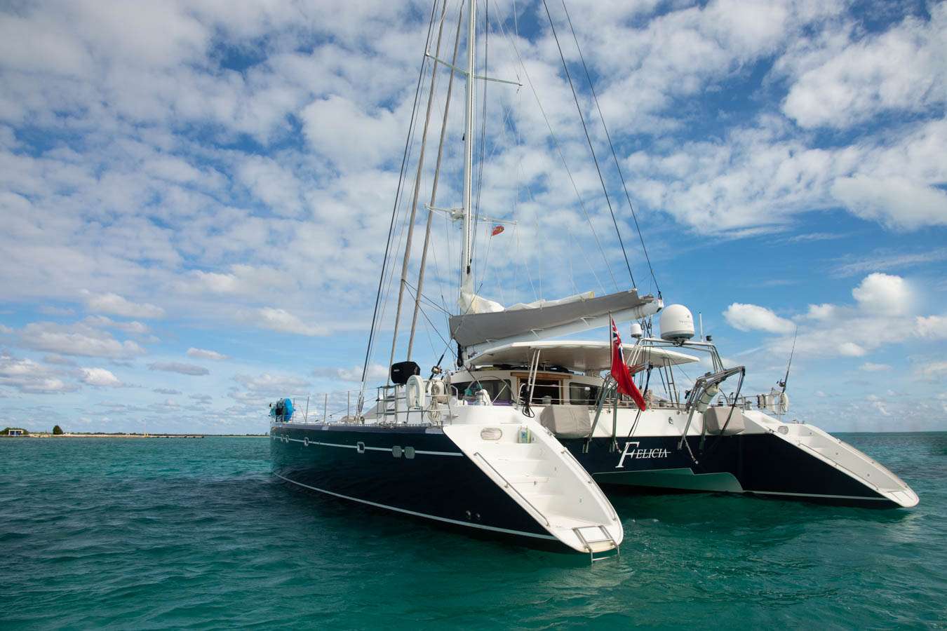 Felicia Crewed Catamaran Charters at Anchor
